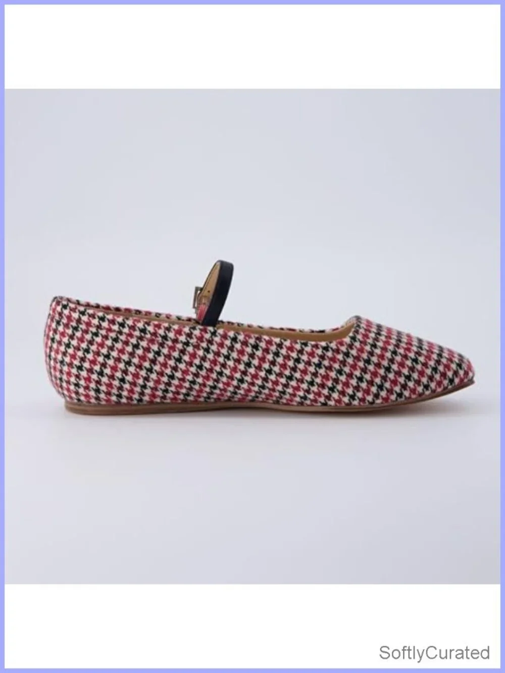 Women's Sleeper Mary Jane Flat Memory Foam Vegan Leather Plaid